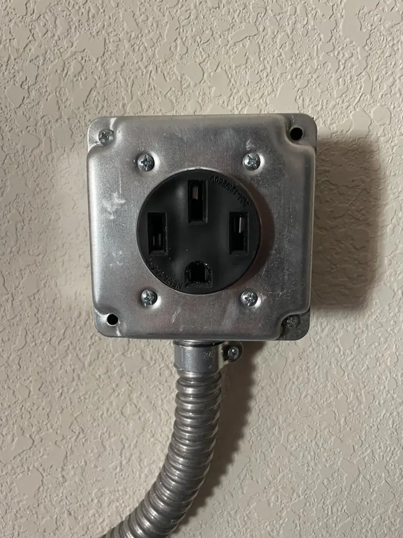 NEMA 14-50 outlet installed for Smart Home Electrical in Cloverdale